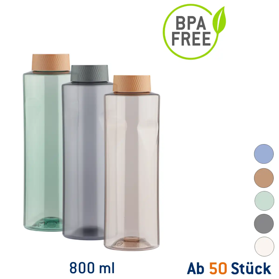 Kavodrink Premium Tritan-Trinkflasche Flaschenfarbe: Schwarz Druck: ohne Druck